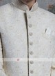 Off White Groom Silk Sherwani